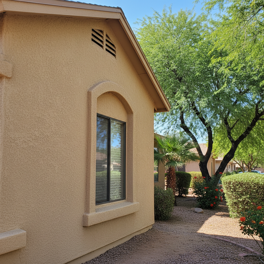 Completed commercial stucco work at a residential property in Surprise, AZ