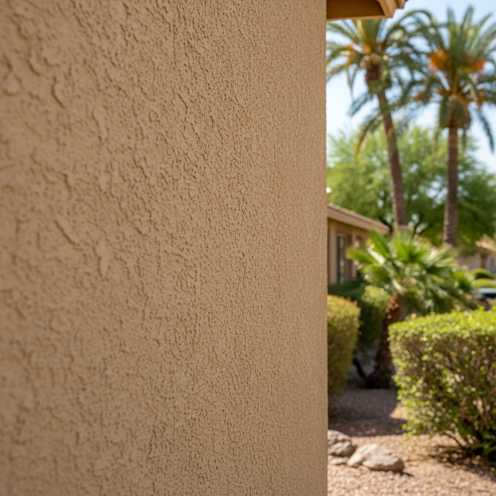Completed stucco removal work at a residential property in Tempe, AZ