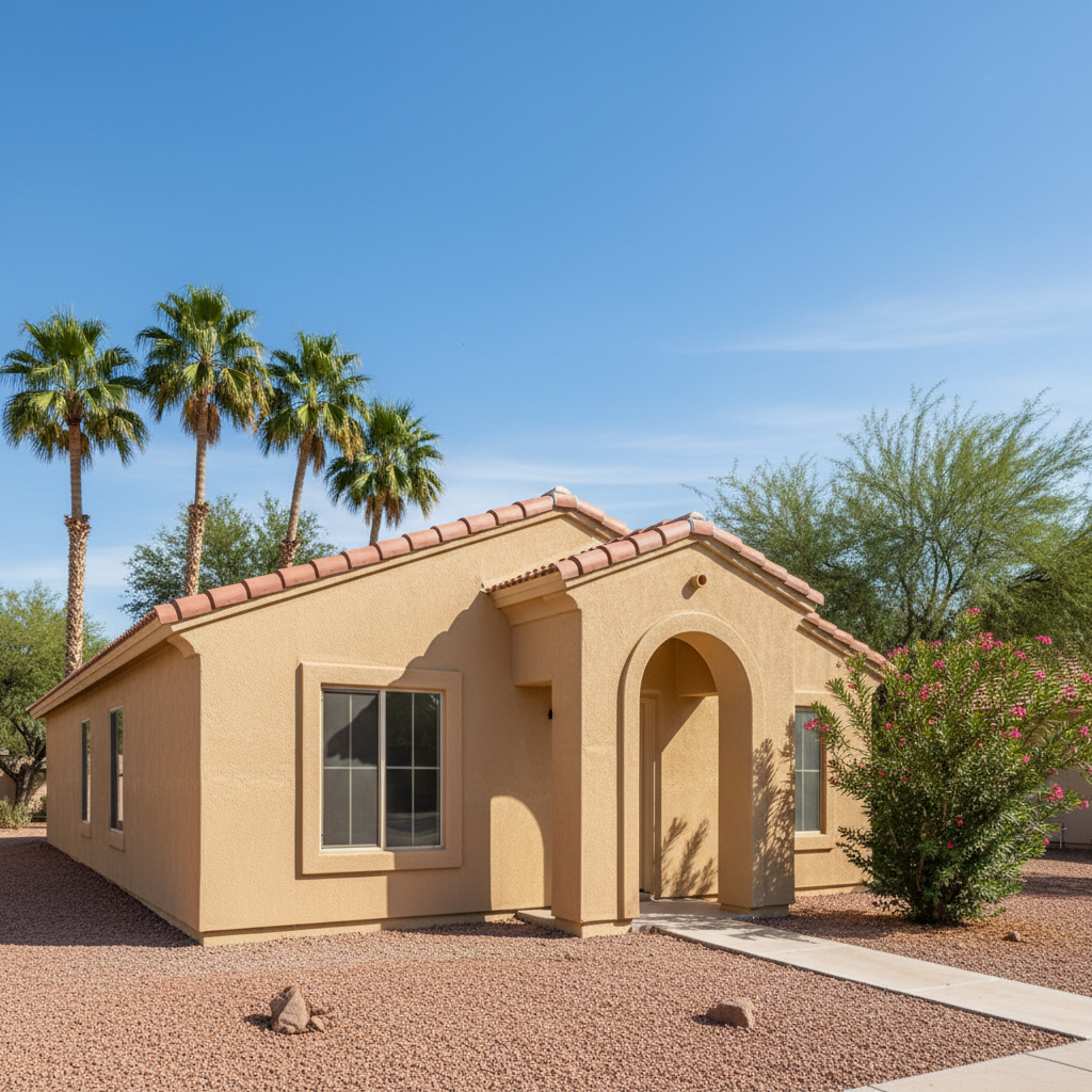 Completed eifs installation work at a residential property in Tempe, AZ