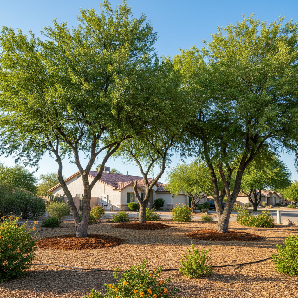 Completed tree health & care work at a residential property in Coolidge, AZ