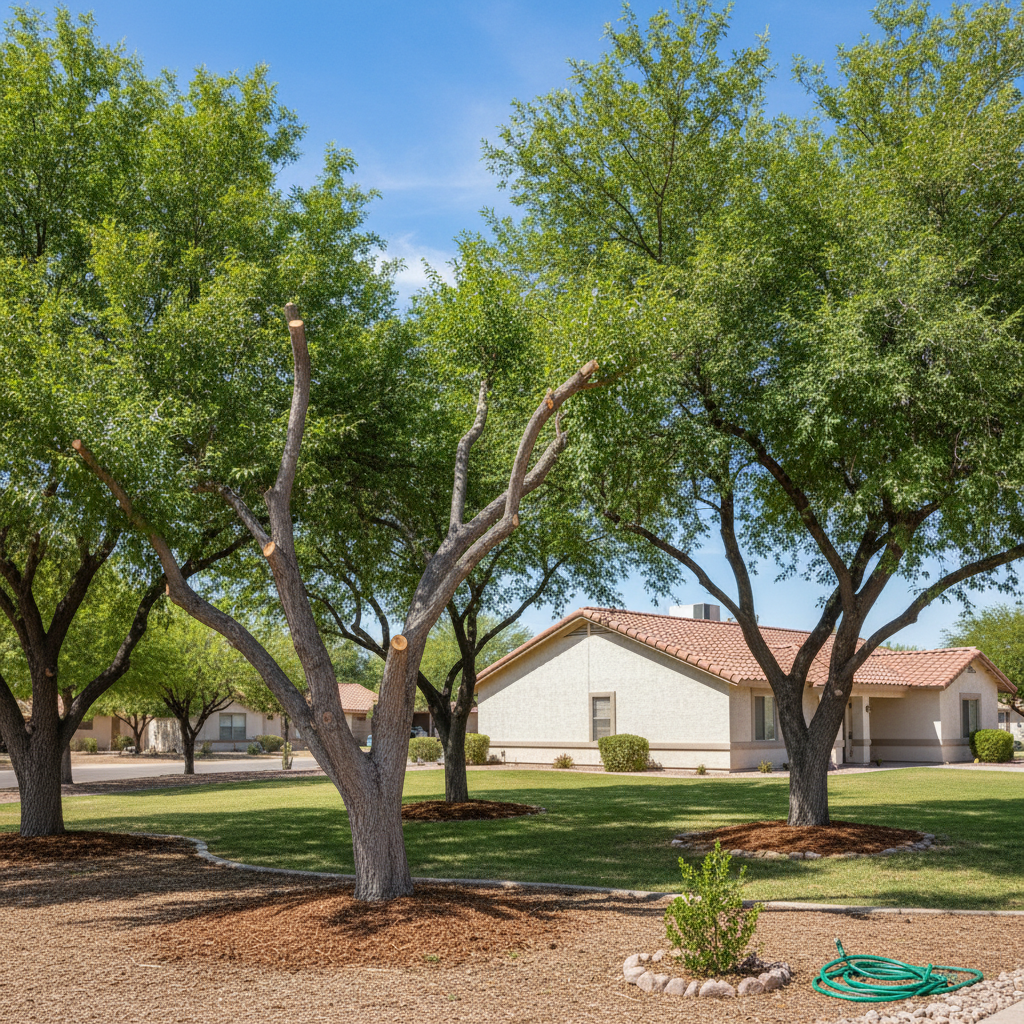Completed tree health & care work at a residential property in Coolidge, AZ
