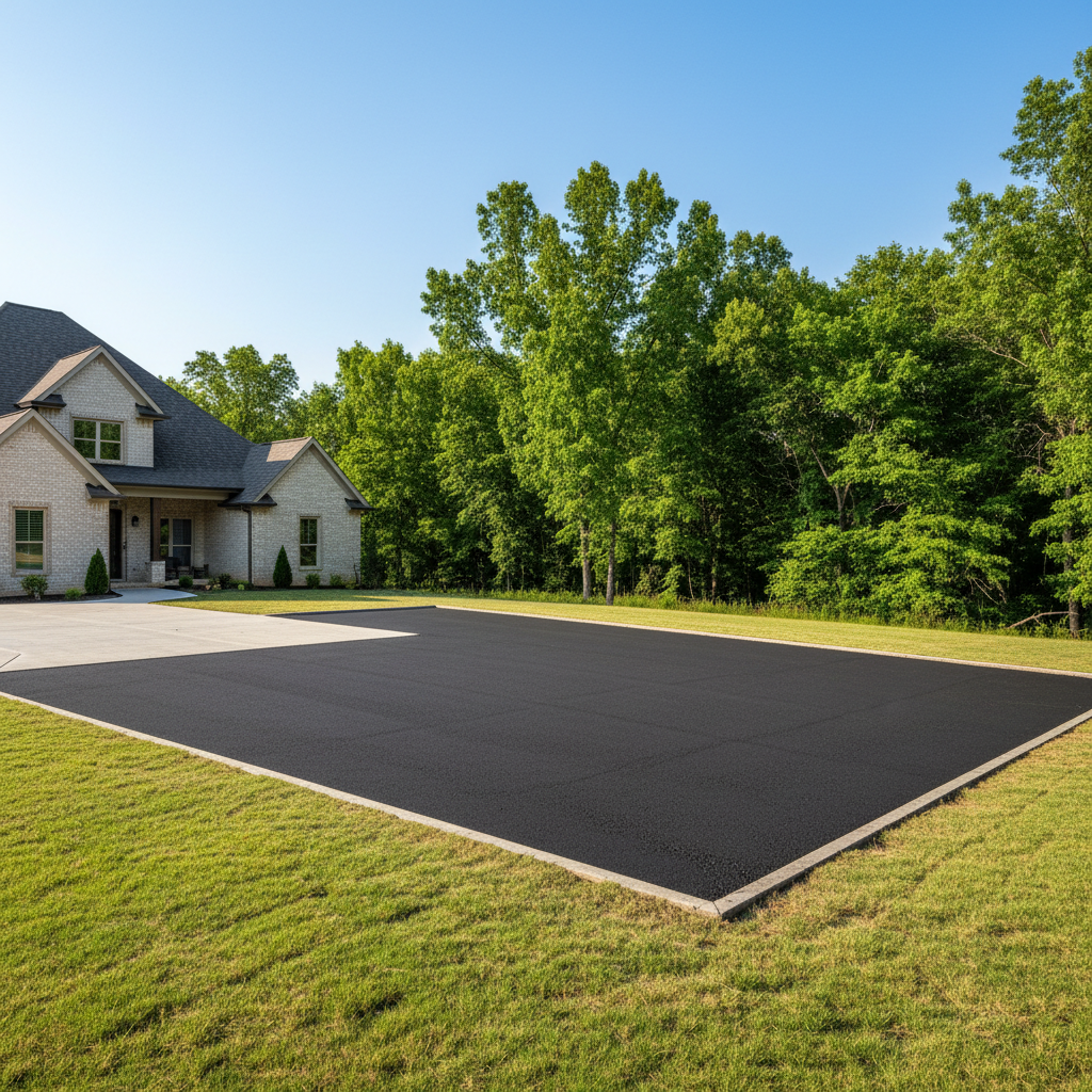 Completed asphalt milling work at a residential property in Bentonville, AR