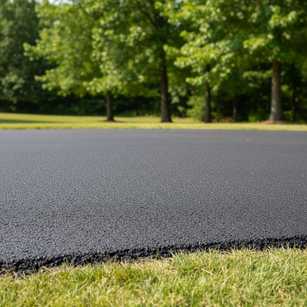 Completed asphalt milling work at a residential property in Fayetteville, AR