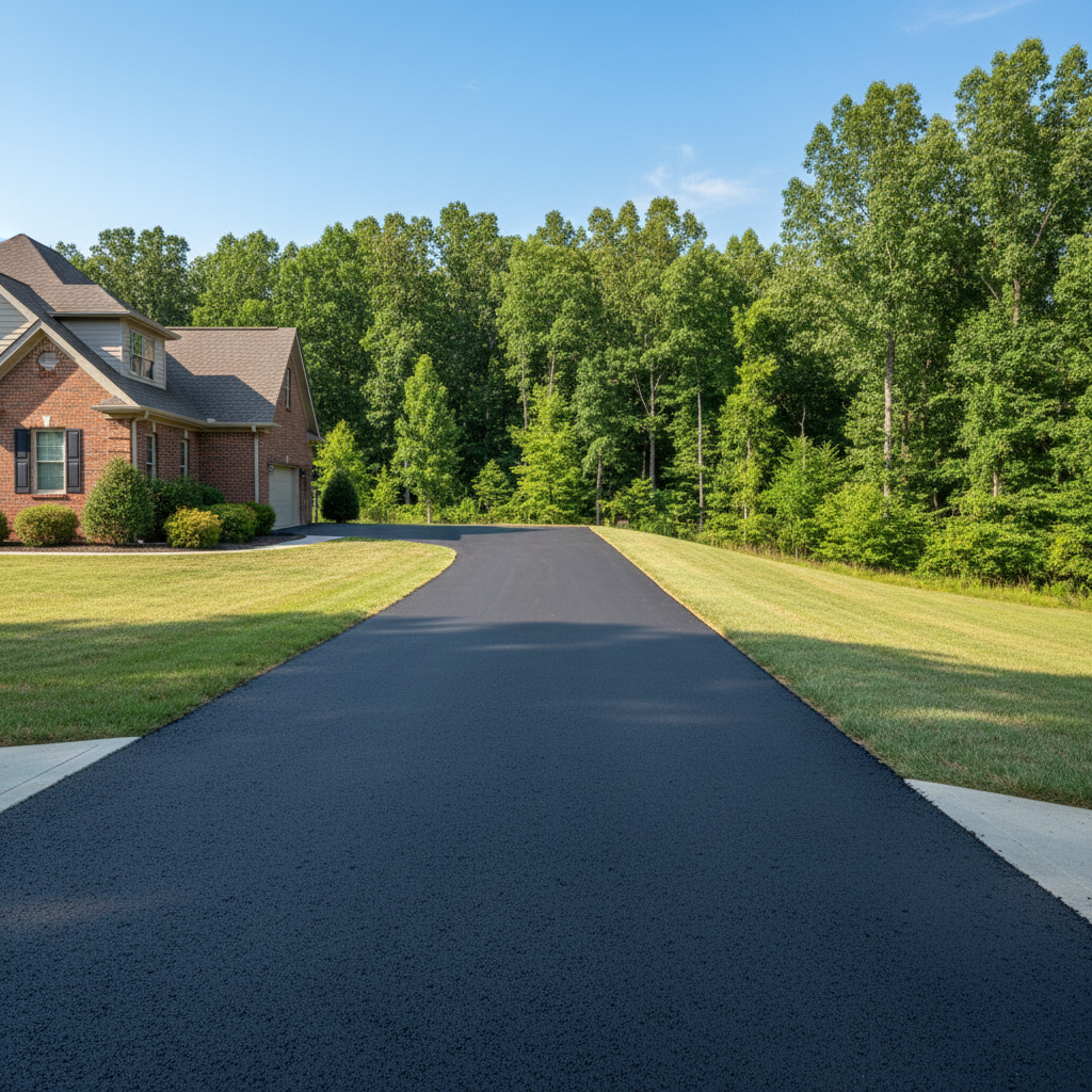 Completed residential asphalt work at a residential property in Fayetteville, AR