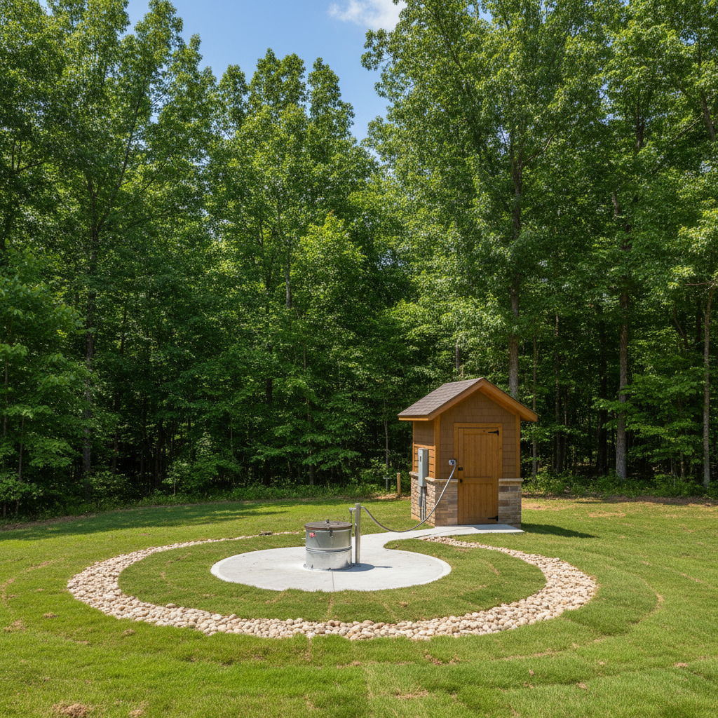 Completed well drilling work at a residential property in Fayetteville, AR
