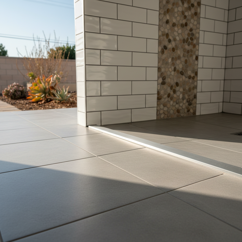 Completed tile and flooring installation work at a residential property in Bell, CA