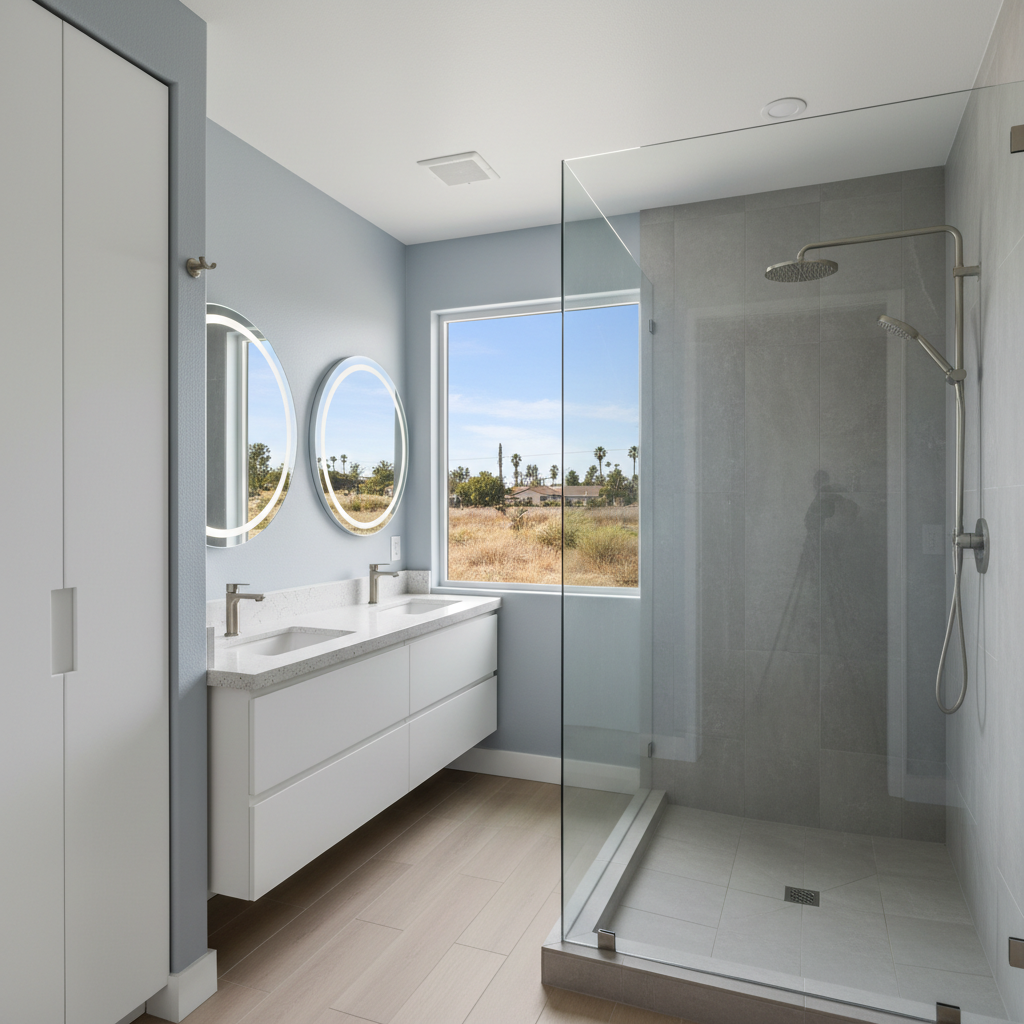 Completed bathroom expansion work at a residential property in Carson, CA