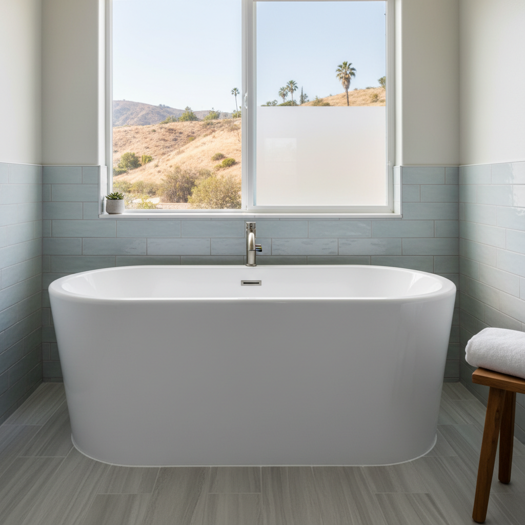 Completed bathtub replacement work at a residential property in Sherman Oaks, CA