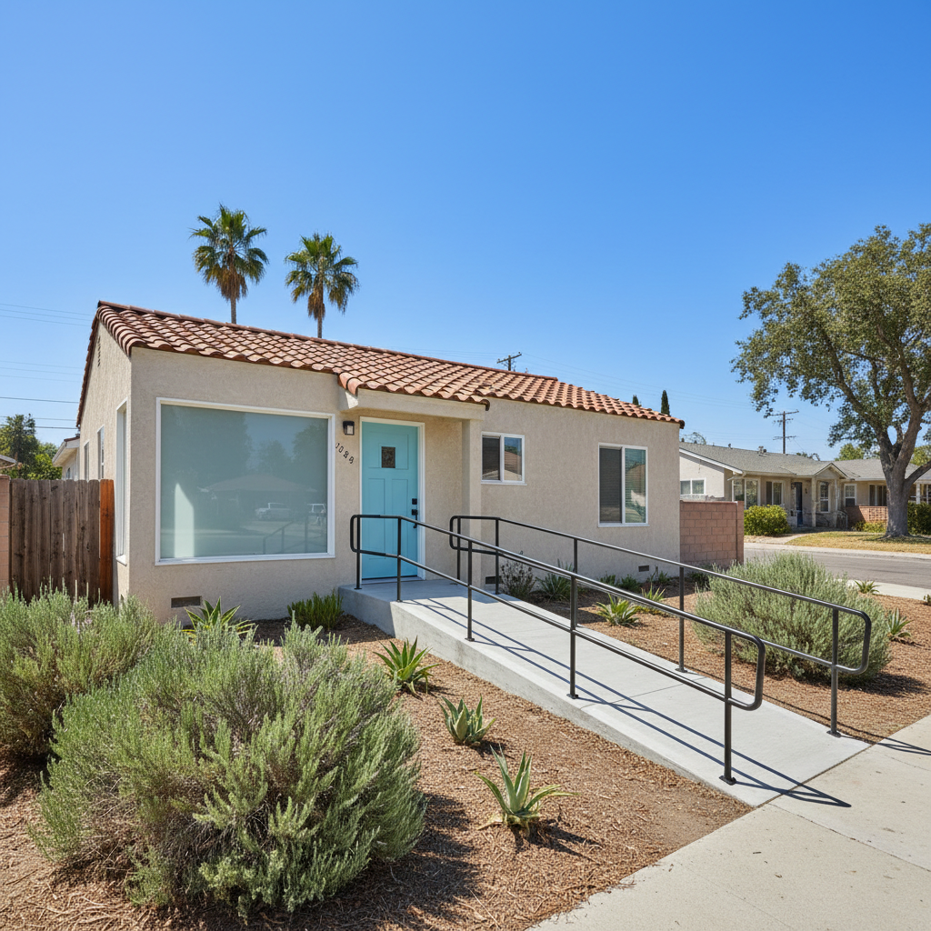 Completed handicap accessible bathrooms work at a residential property in Hawthorne, CA