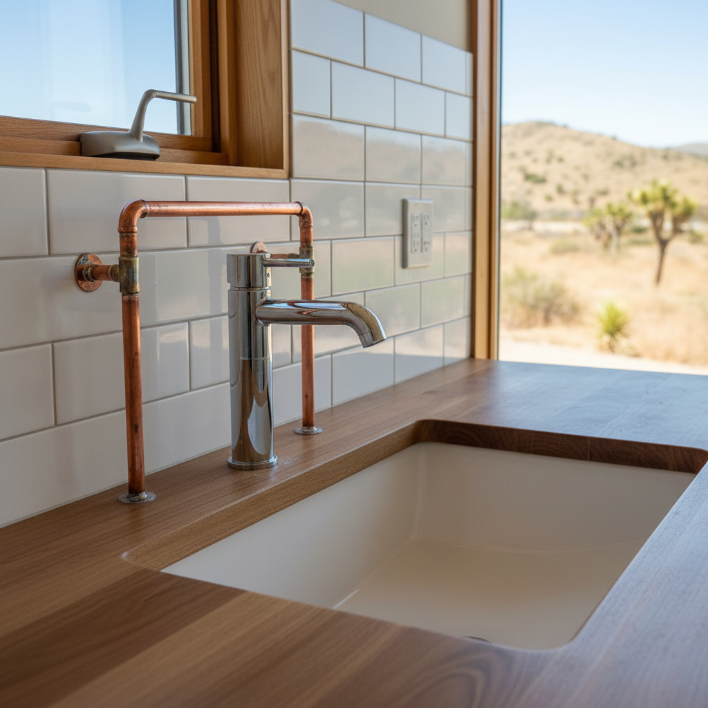 Completed plumbing work work at a residential property in Lancaster, CA