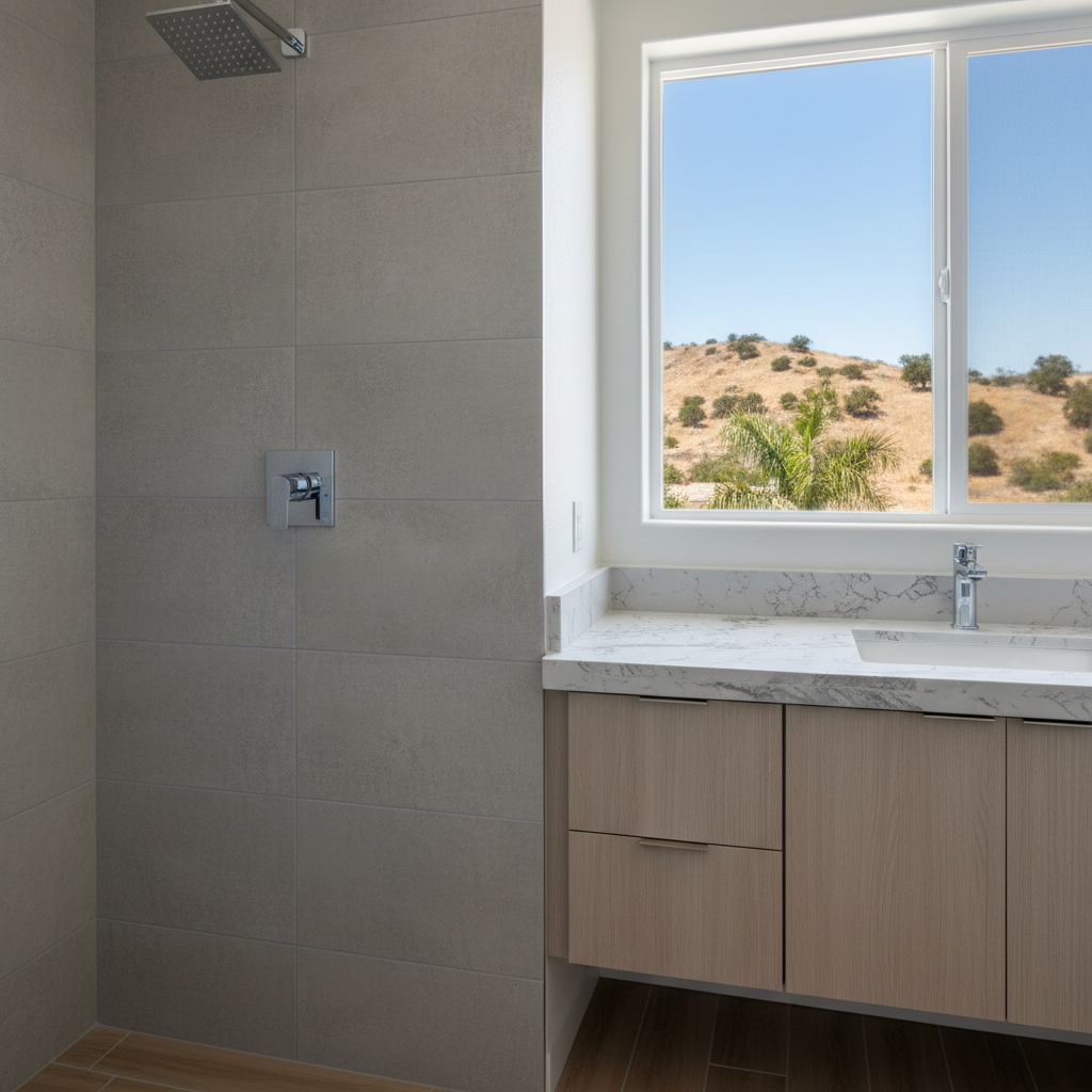 Completed bathroom expansion work at a residential property in Lynwood, CA