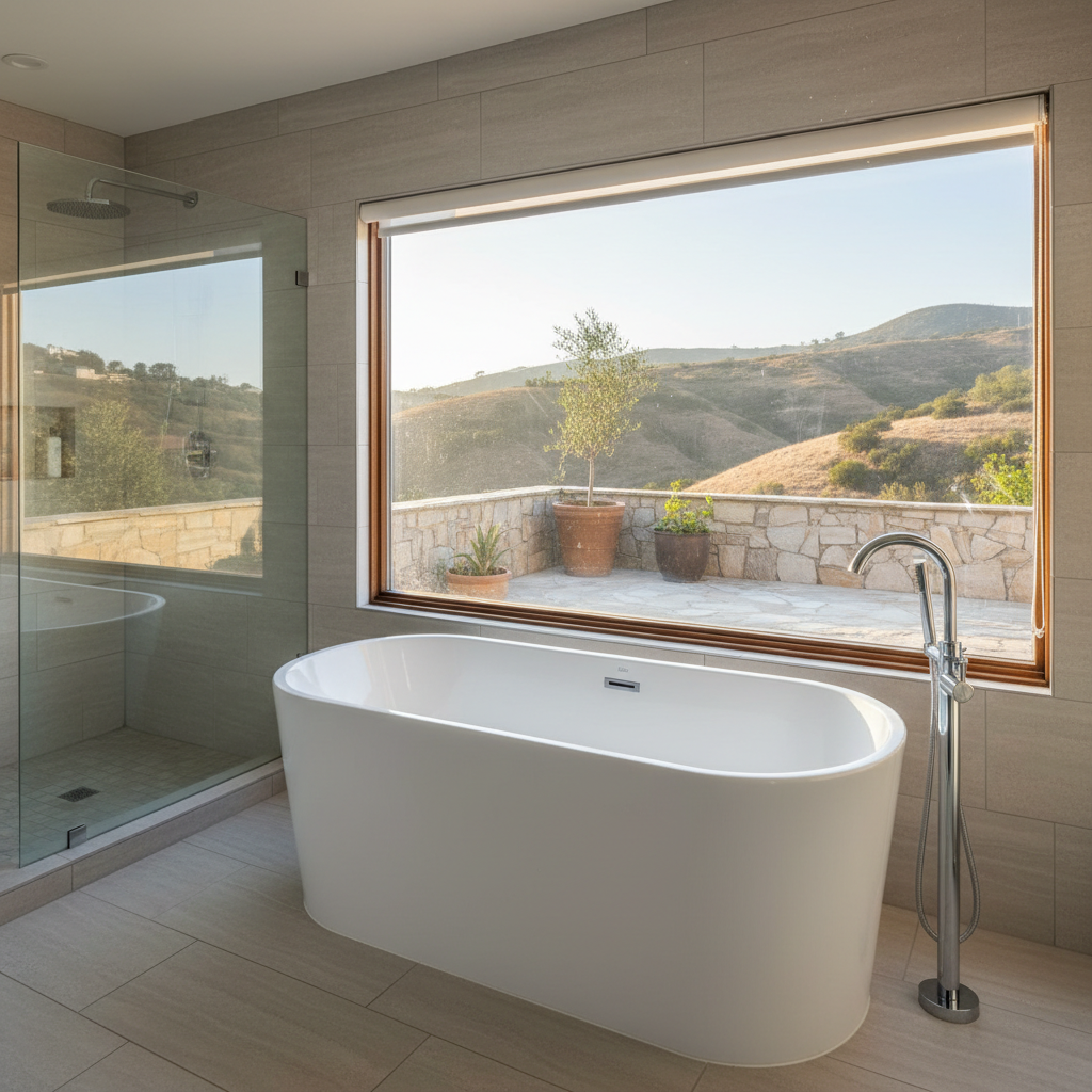 Completed bathtub replacement work at a residential property in Malibu, CA
