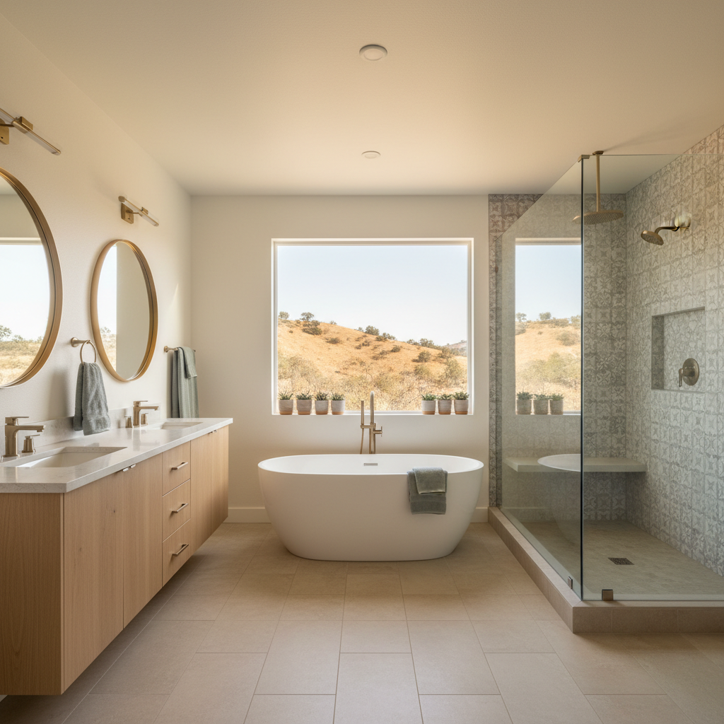 Completed bathroom modernization work at a residential property in Simi Valley, CA