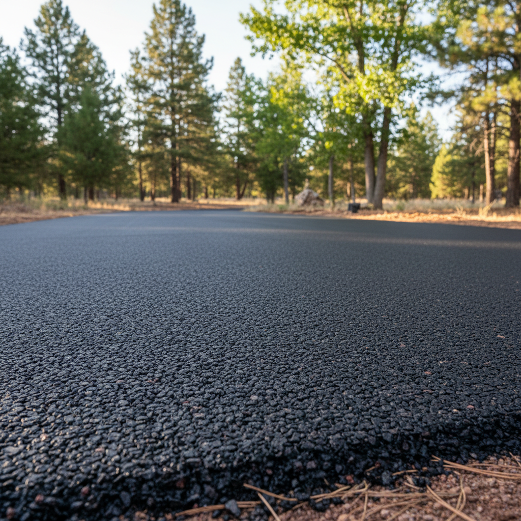 Completed residential asphalt work at a residential property in Flagstaff, AZ