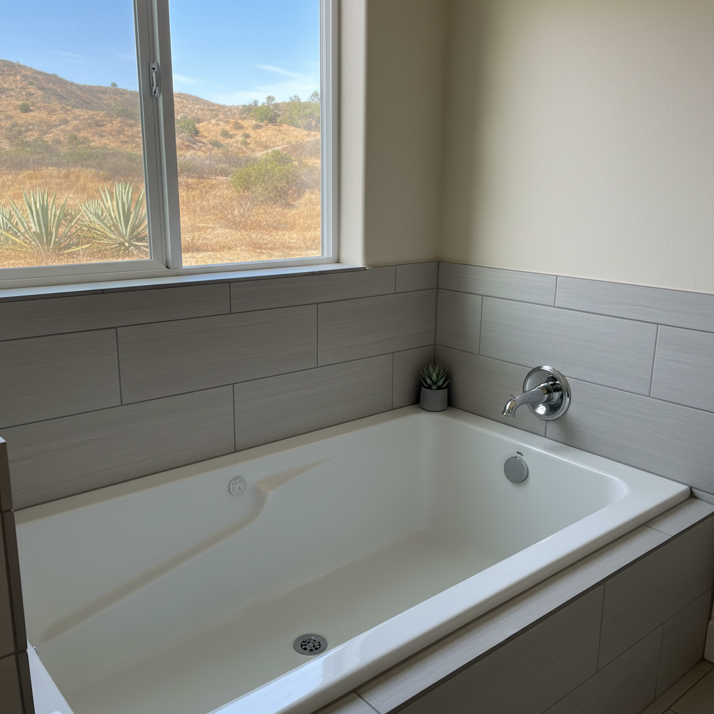 Completed bathtub replacement work at a residential property in Covina, CA