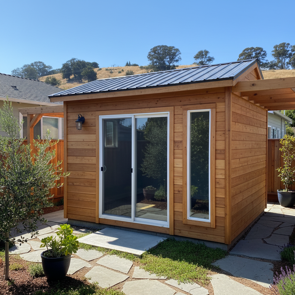 Completed office sheds work at a residential property in San Francisco, CA