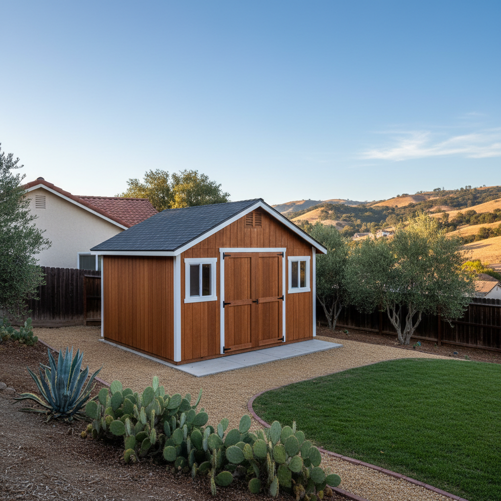 Completed custom shed design work at a residential property in La Mesa, CA