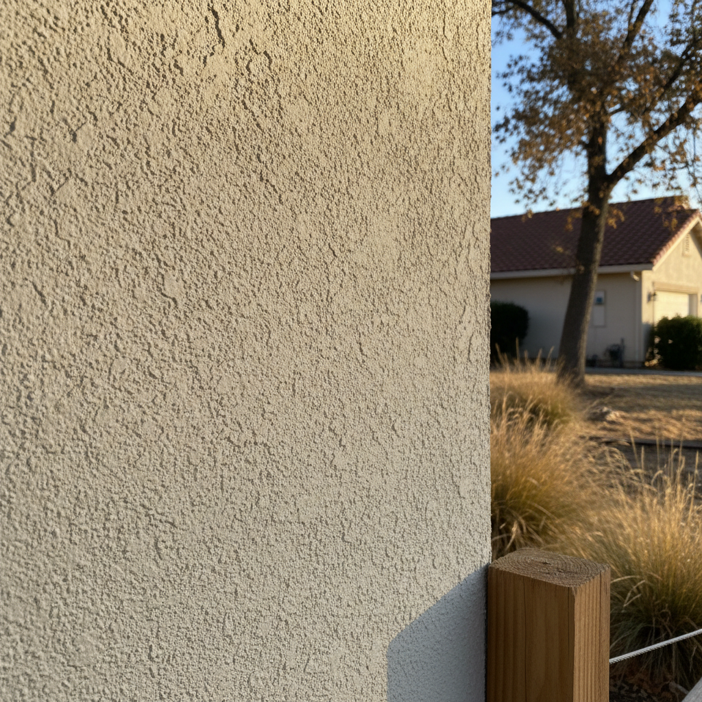 Completed stucco redashing work at a residential property in Sacramento, CA