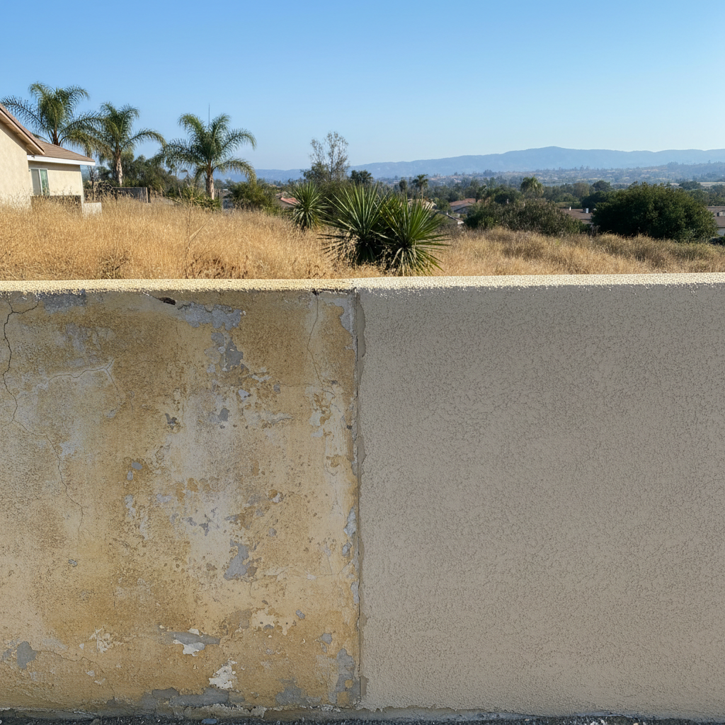 Completed stucco replacement work at a residential property in Chula Vista, CA