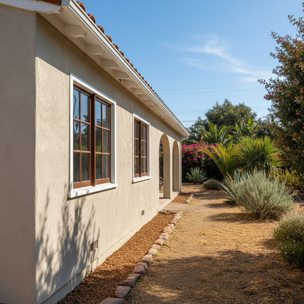 Completed stucco removal work at a residential property in San Diego, CA