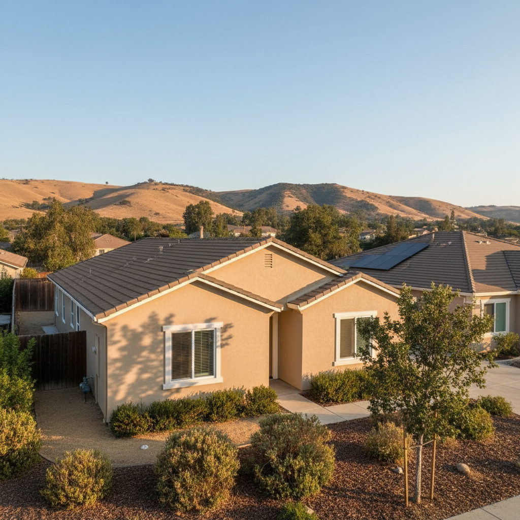 Completed stucco installation work at a residential property in Pittsburg, CA