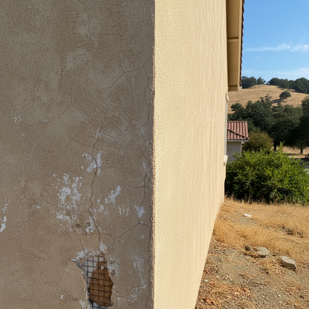 Completed stucco replacement work at a residential property in Antioch, CA