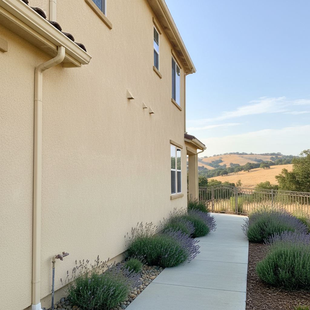 Completed residential stucco work at a residential property in Antioch, CA