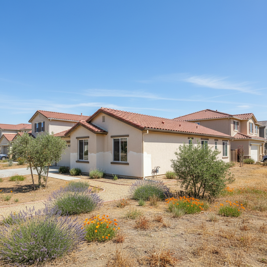 Completed stucco repair work at a residential property in Fairfield, CA