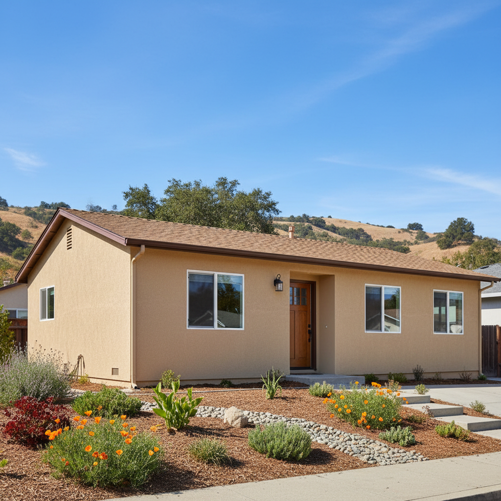 Completed eifs installation work at a residential property in Cupertino, CA