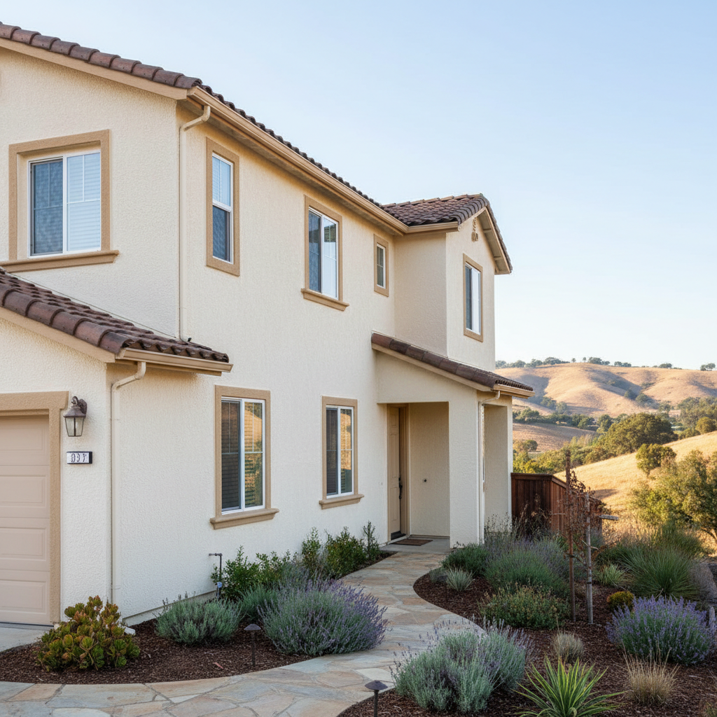 Completed stucco removal work at a residential property in Castro Valley, CA