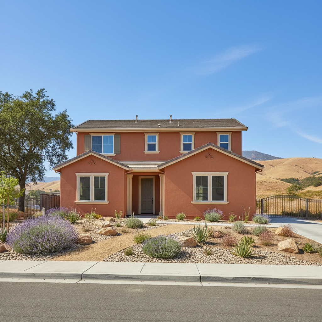 Completed stucco painting work at a residential property in Soledad, CA