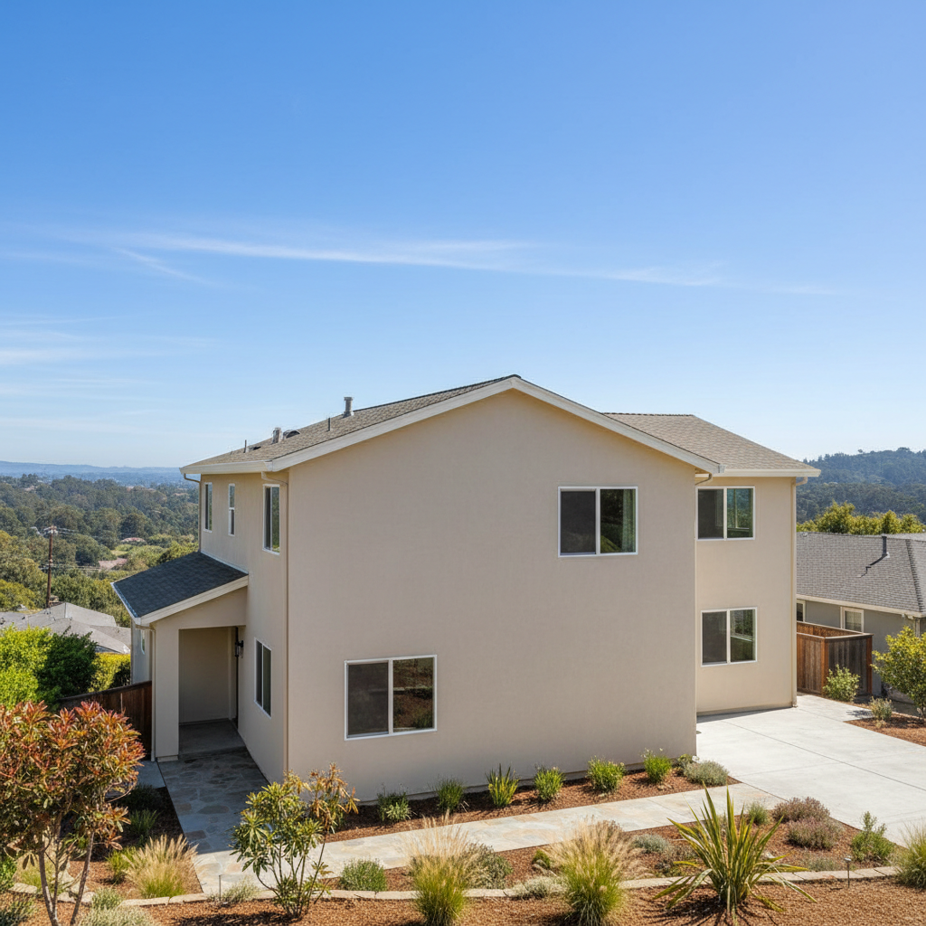 Completed commercial stucco work at a residential property in Burlingame, CA