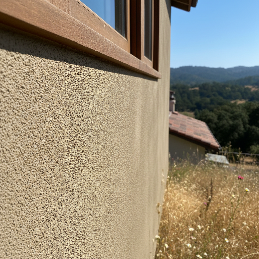Completed stucco redashing work at a residential property in Portola Valley, CA