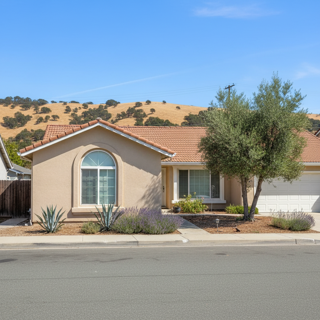 Completed stucco repair work at a residential property in Hayward, CA