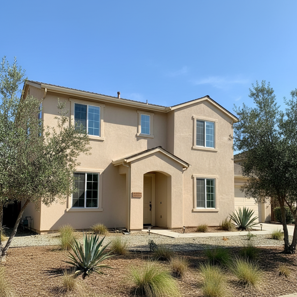 Completed stucco removal work at a residential property in Milpitas, CA