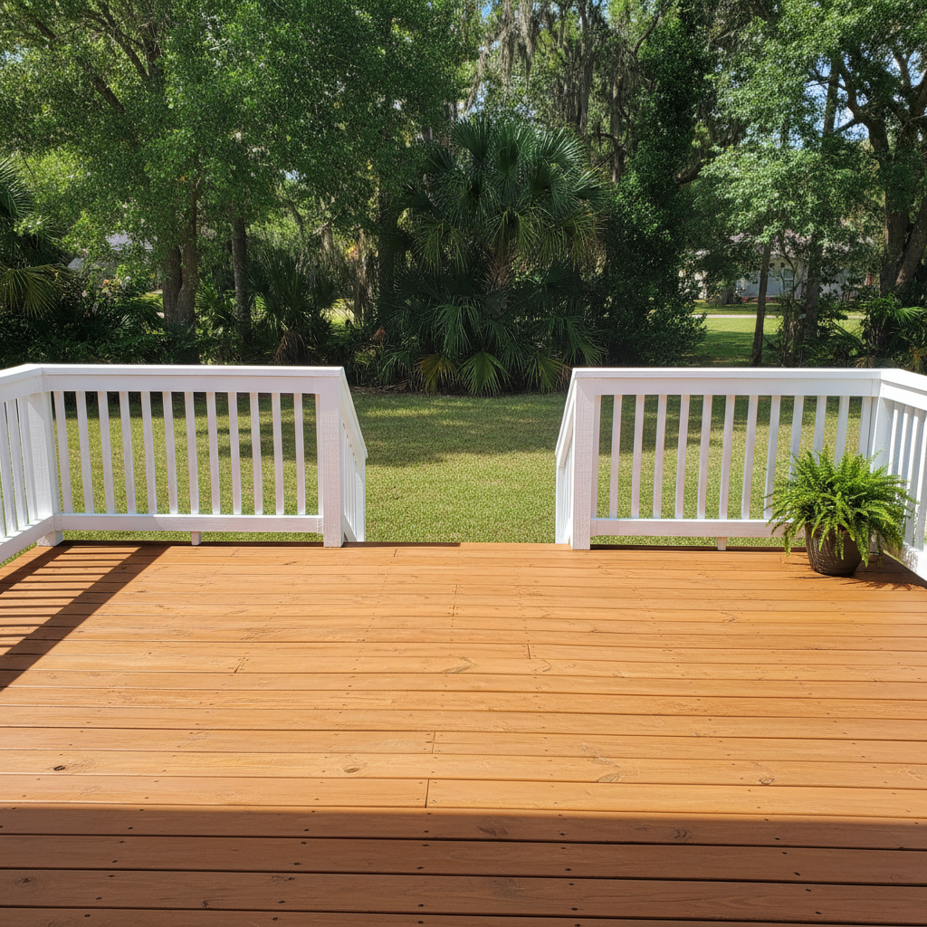 Completed deck repair work at a residential property in St Cloud, FL