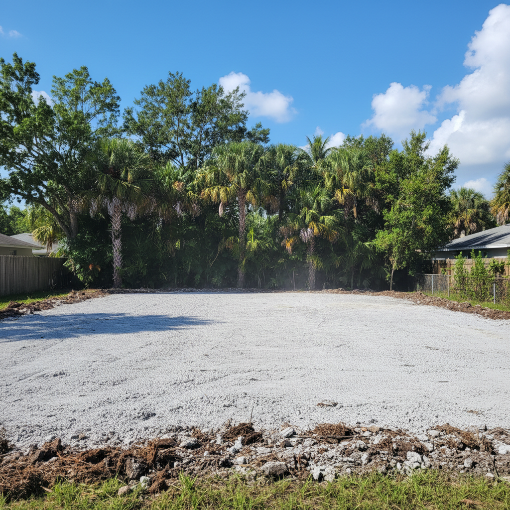 Completed commercial demolition work at a residential property in Panama City, FL