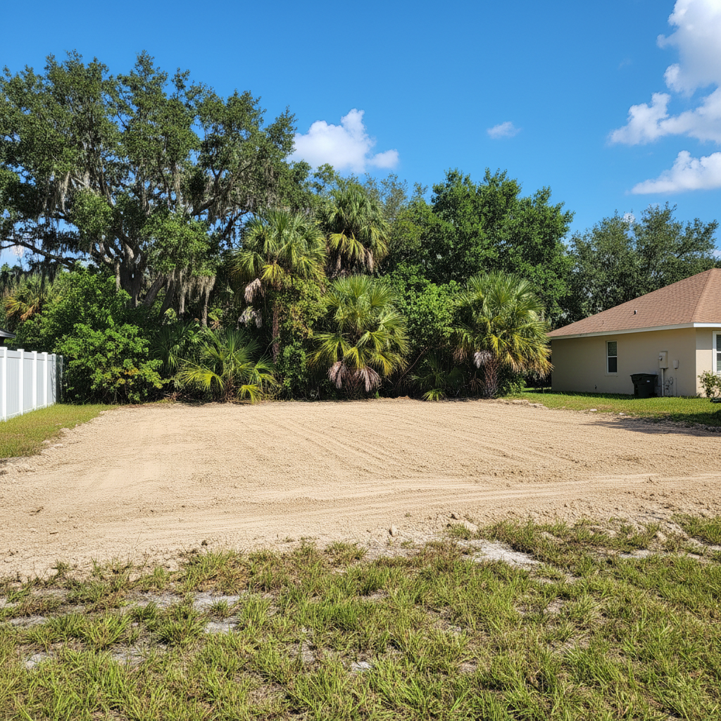Completed excavation work at a residential property in Cape Coral, FL
