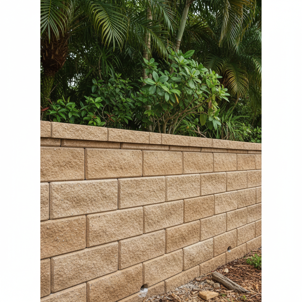 Completed retaining wall engineering work at a residential property in Cape Coral, FL