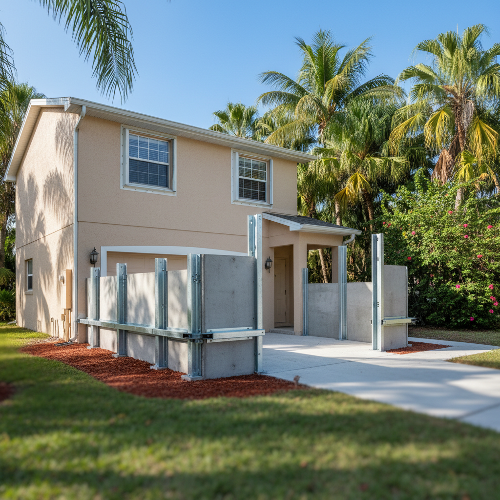 Completed seismic retrofitting work at a residential property in Naples, FL