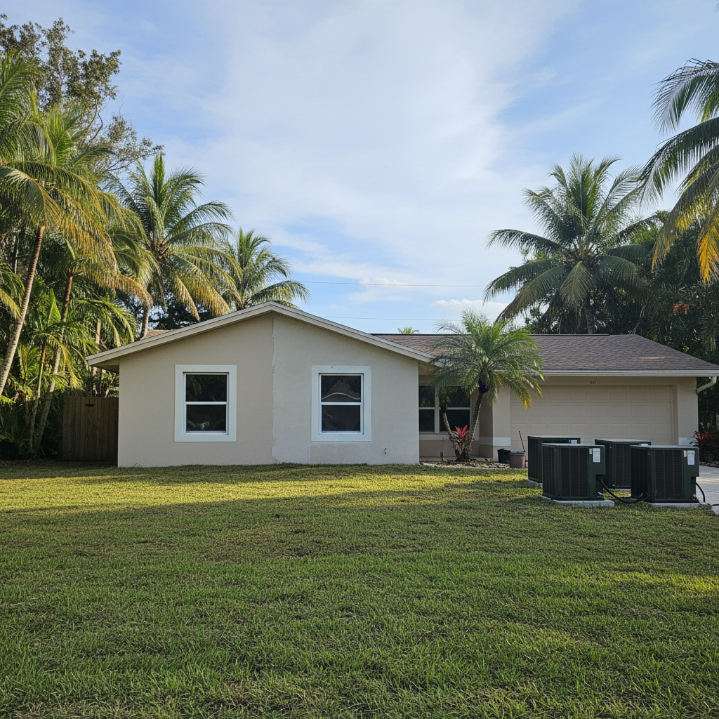 Completed emergency water cleanup work at a residential property in Miramar, FL
