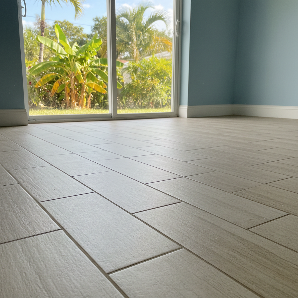 Completed flood restoration work at a residential property in Hollywood, FL