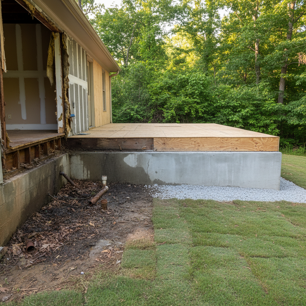Completed emergency water cleanup work at a residential property in Baldwin, GA