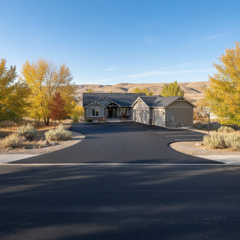 Completed commercial asphalt work at a residential property in Boise, ID
