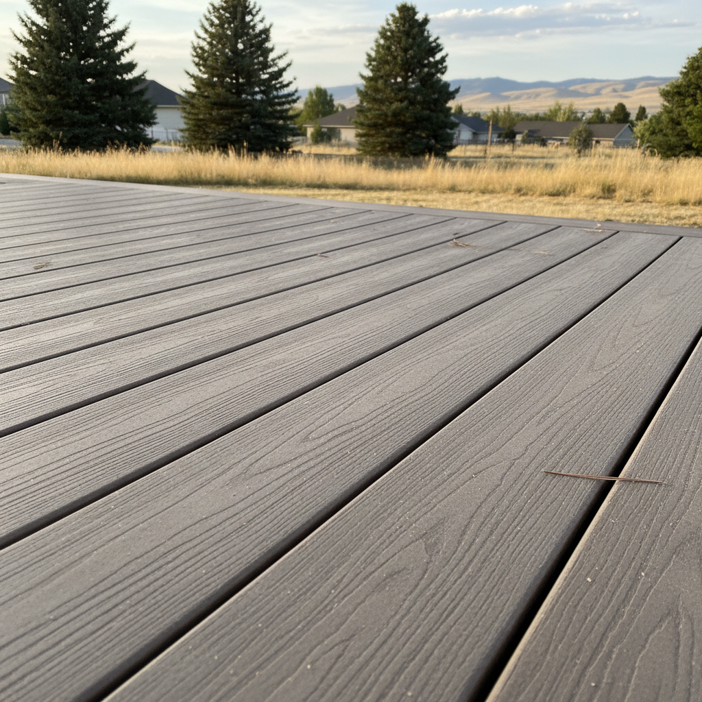 Completed composite decks work at a residential property in Boise, ID