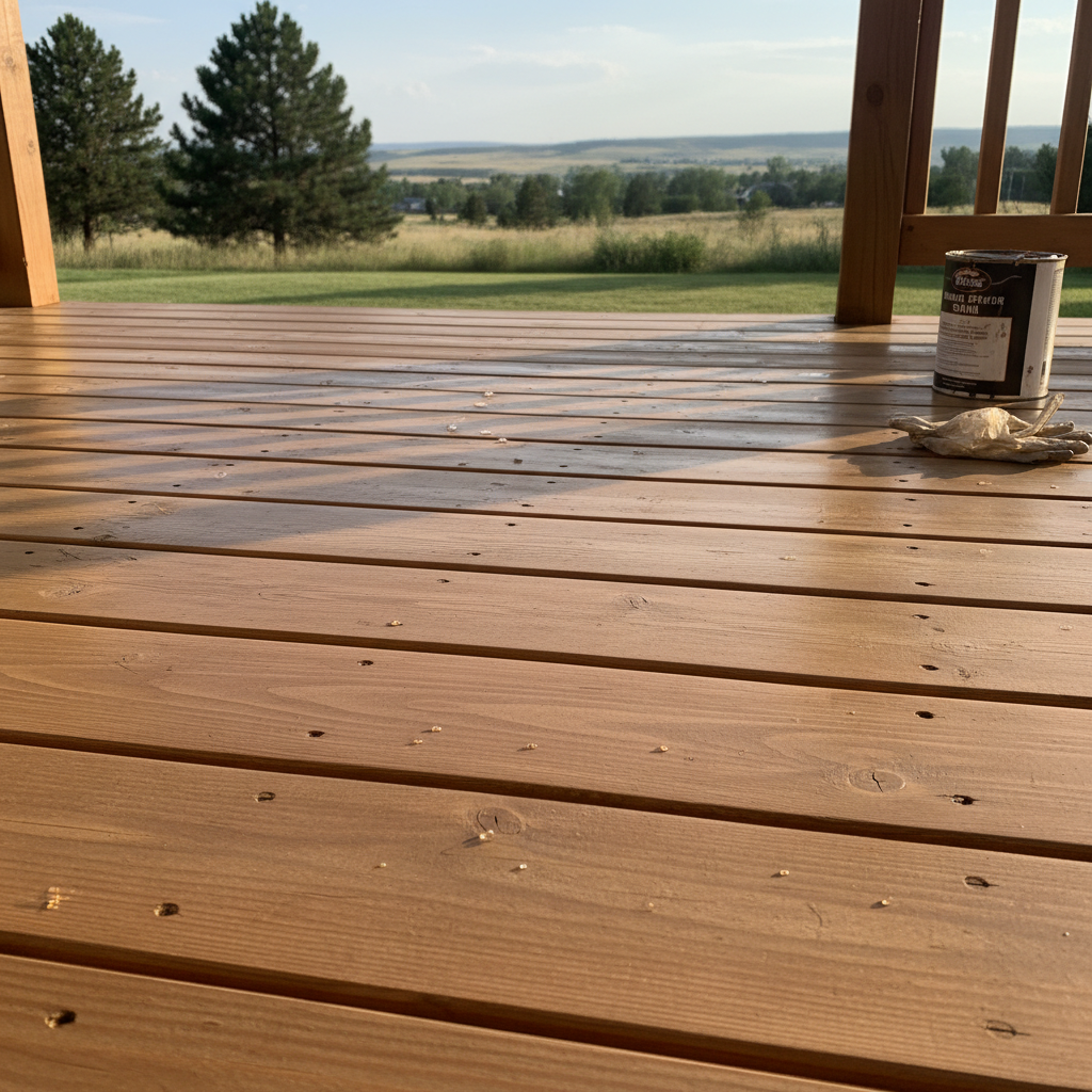 Completed deck painting & staining work at a residential property in Boise, ID