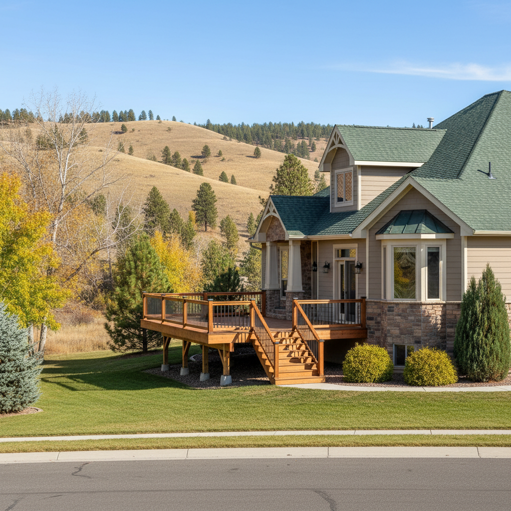 Completed deck repair work at a residential property in Eagle, ID