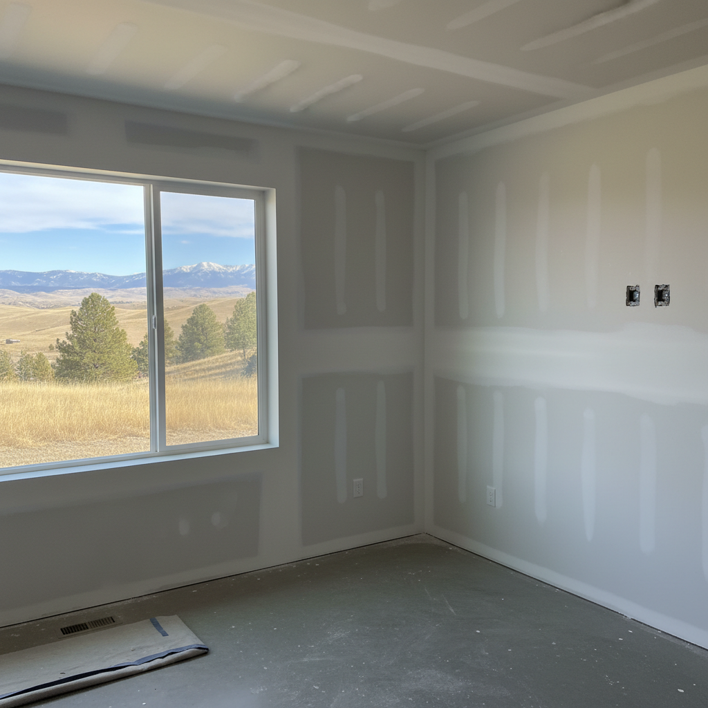 Completed drywall finishing work at a residential property in Boise, ID