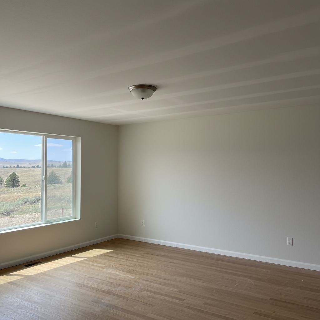 Completed ceiling drywall installation work at a residential property in Eagle, ID