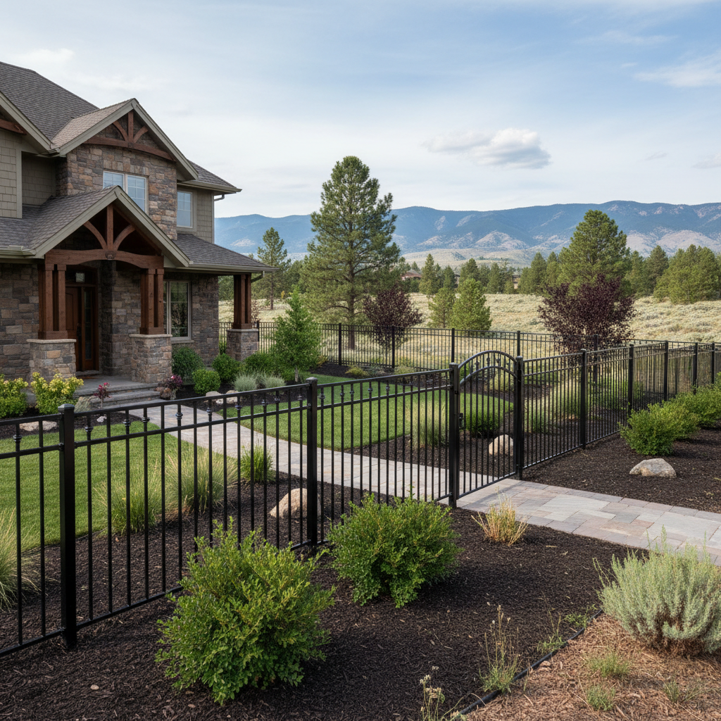 Completed ornamental iron fencing work at a residential property in Boise, ID